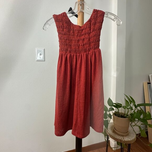 Evereve Braeve Smocked Burnt Orange High Quality Sleeveless Top Size Large - Picture 4 of 5